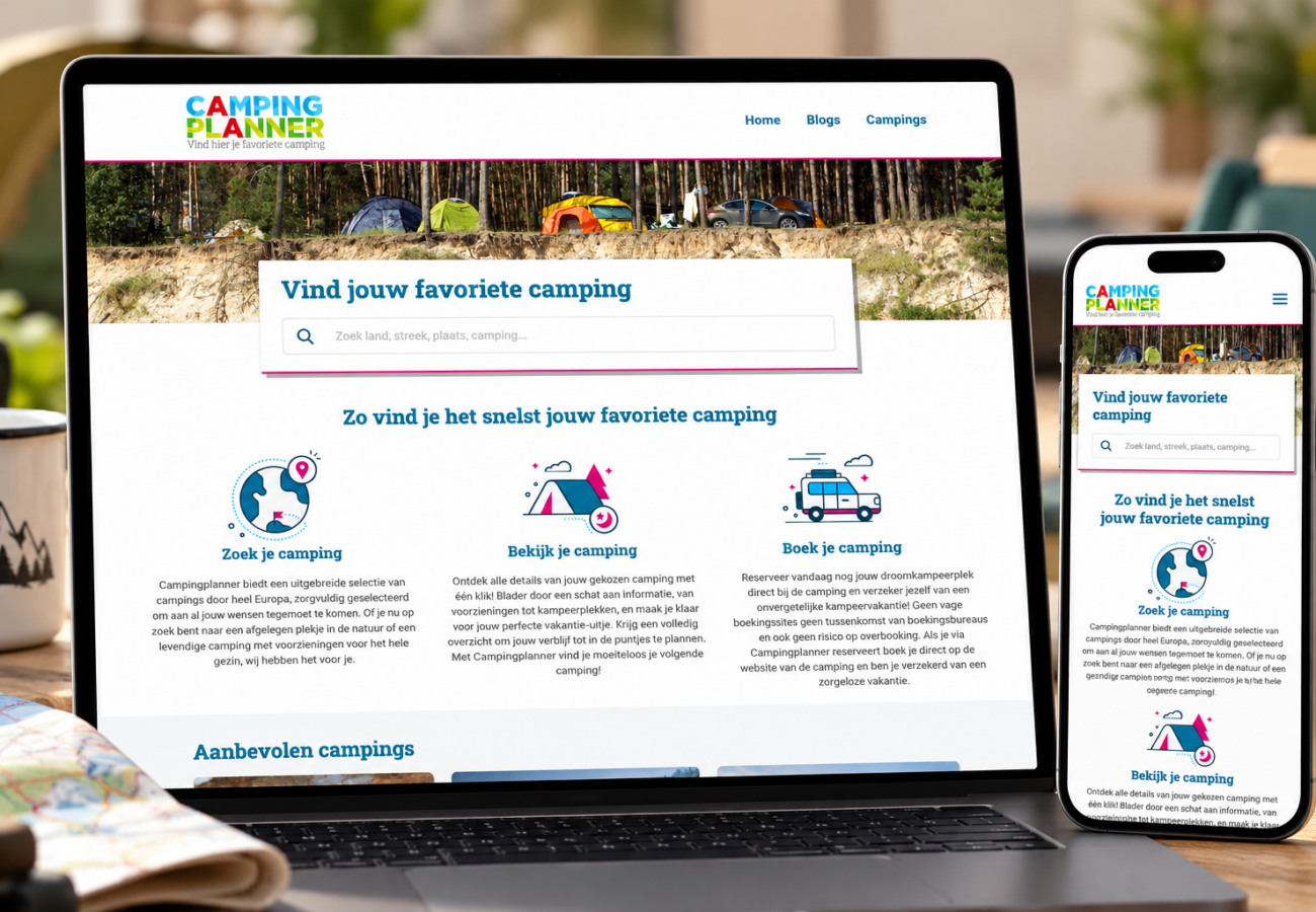 WordPress website van Campingplanner