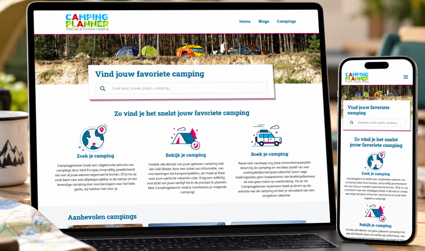 WordPress website van Campingplanner