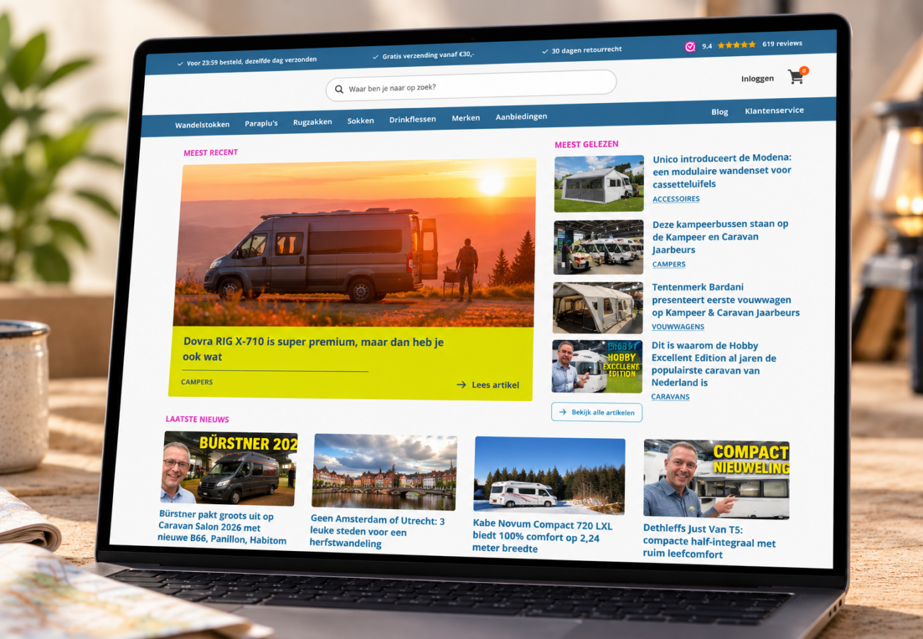 WordPress website van Campingtrend