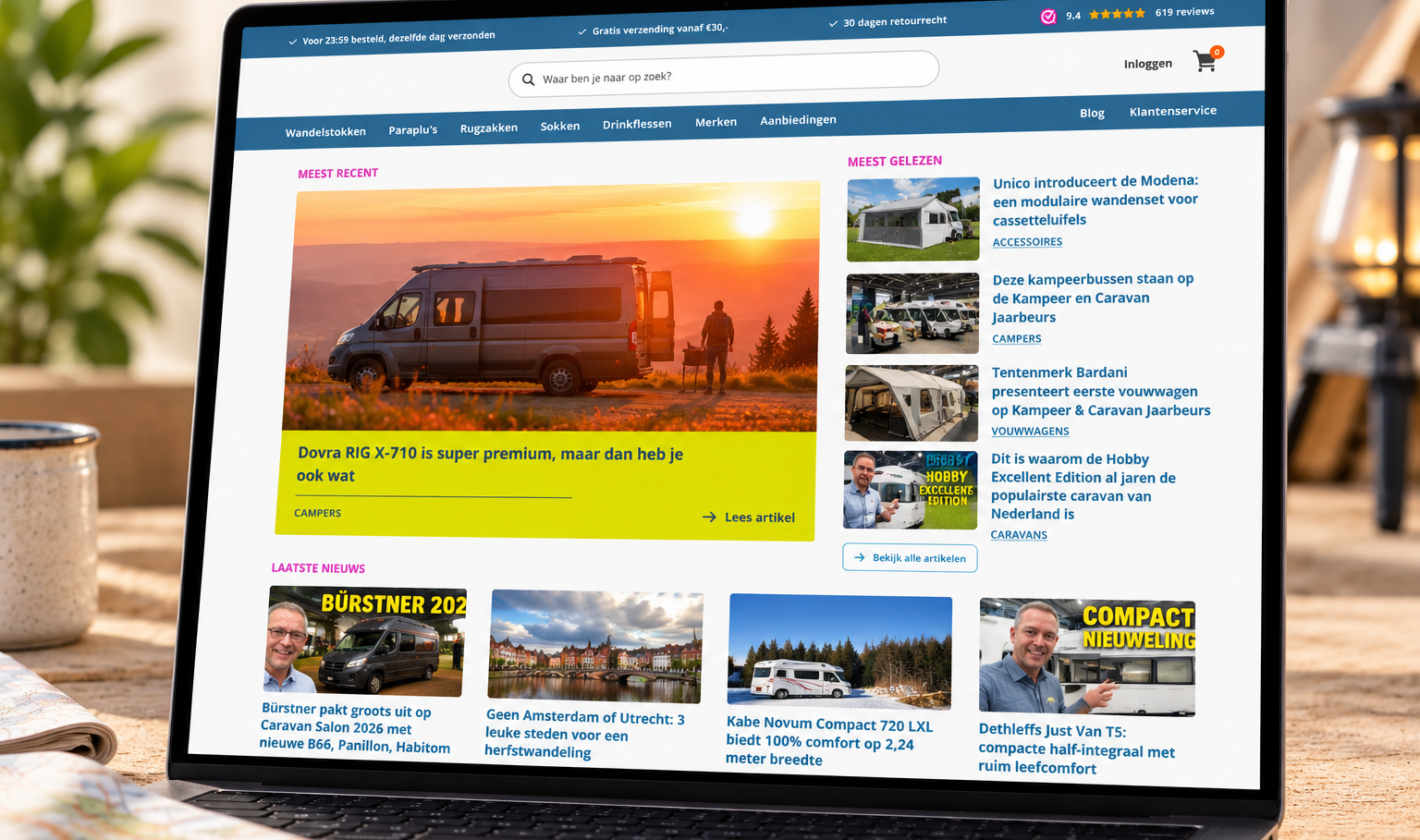 WordPress website van Campingtrend