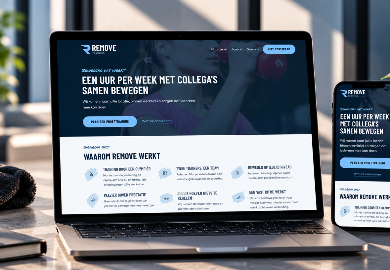 WordPress website van ReMove Training