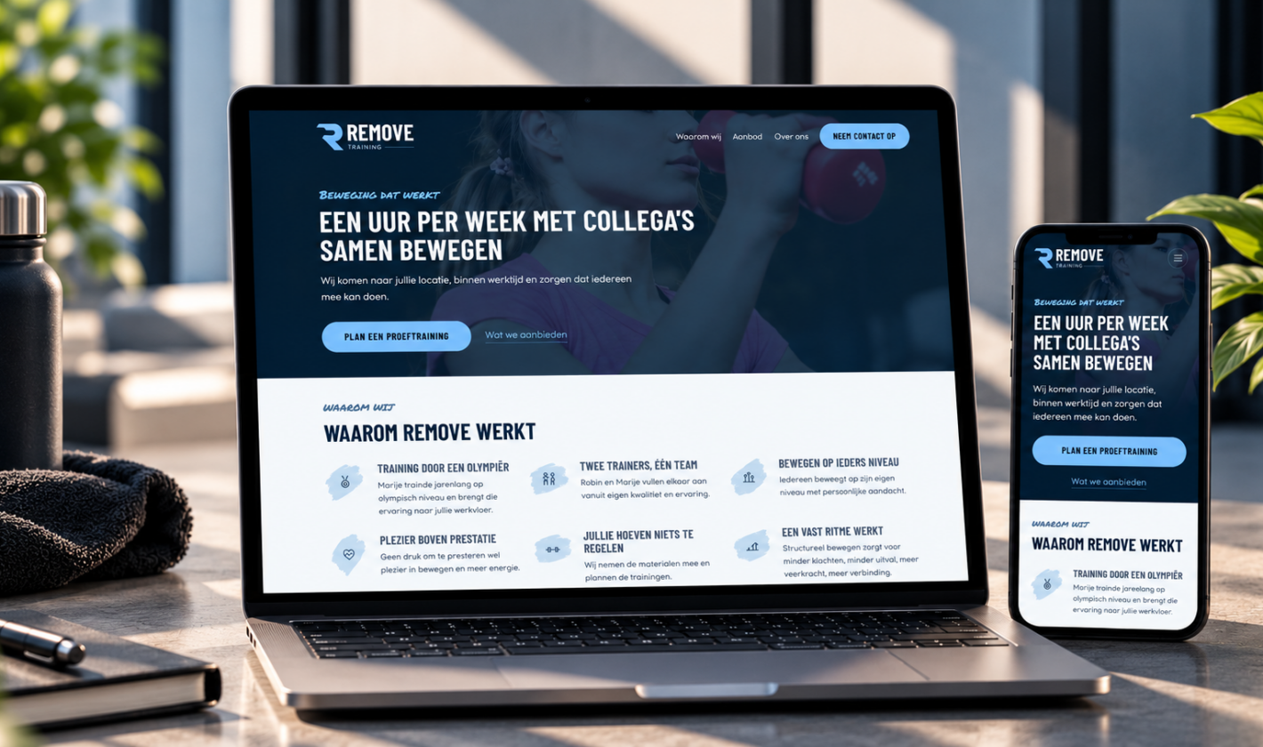 WordPress website van ReMove Training